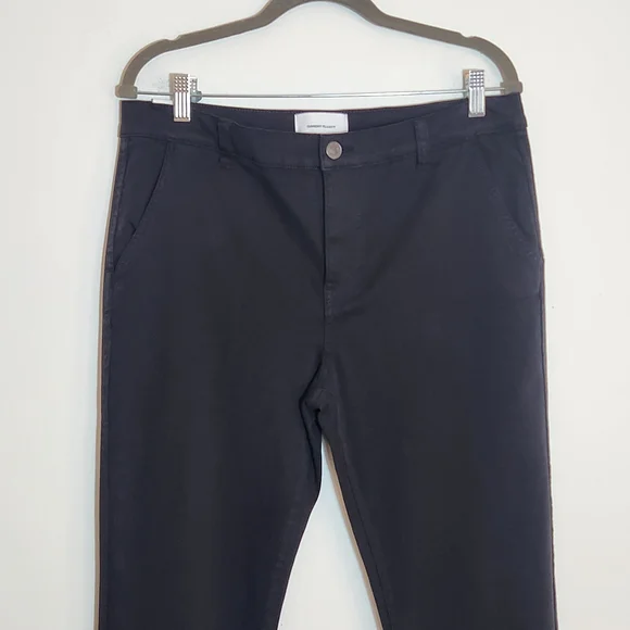 Current/Elliott Black The Confidant Cropped Chino Pants Size 31 NWT - Picture 3 of 12